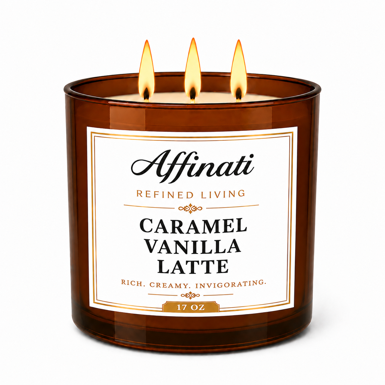 Caramel Vanilla Latte 3-Wick Candle