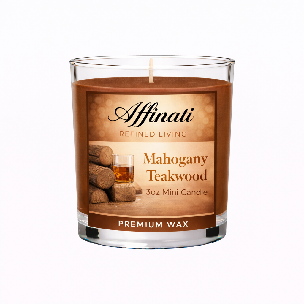 Mahogany Teakwood Mini Candle