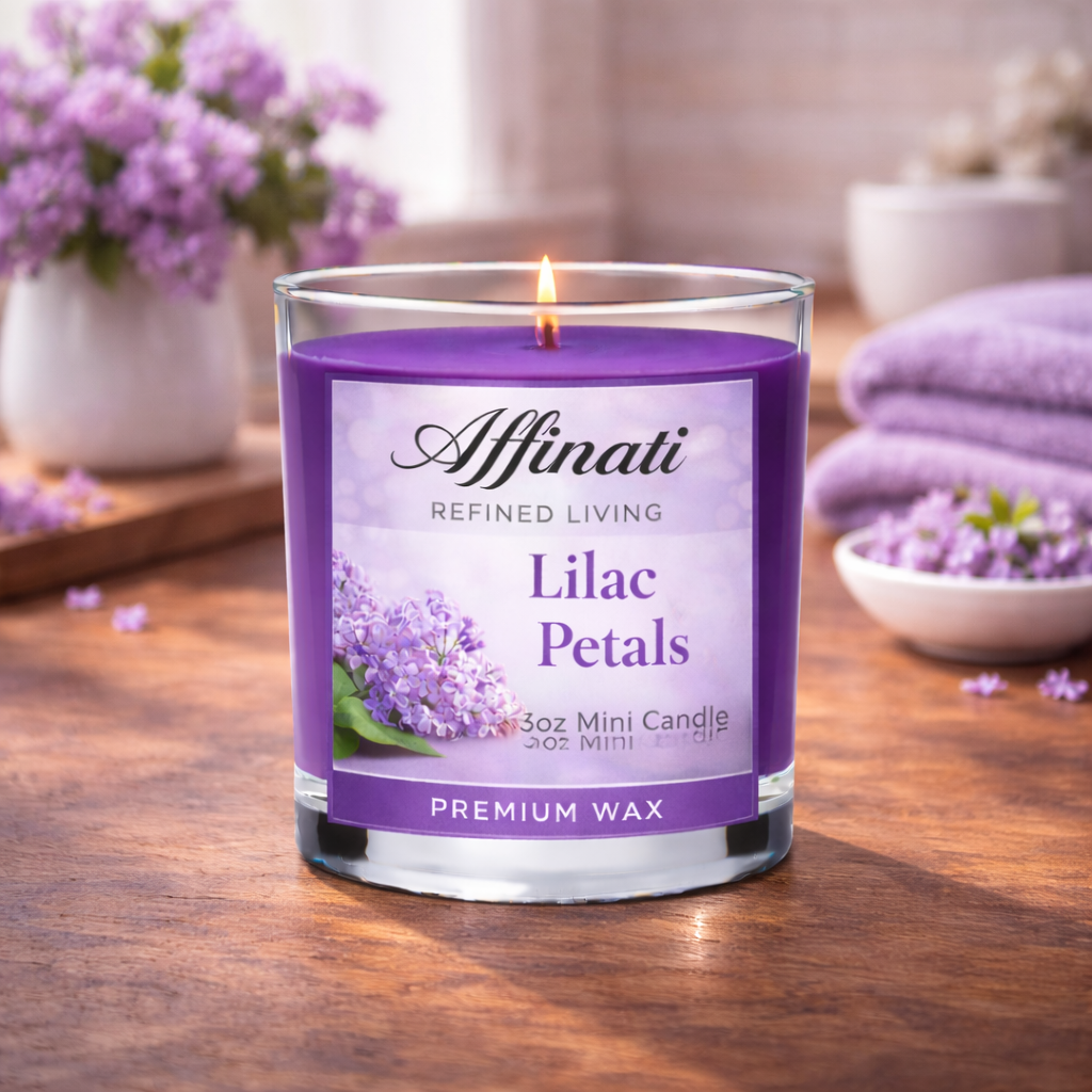 Lilac Petals Mini Candle