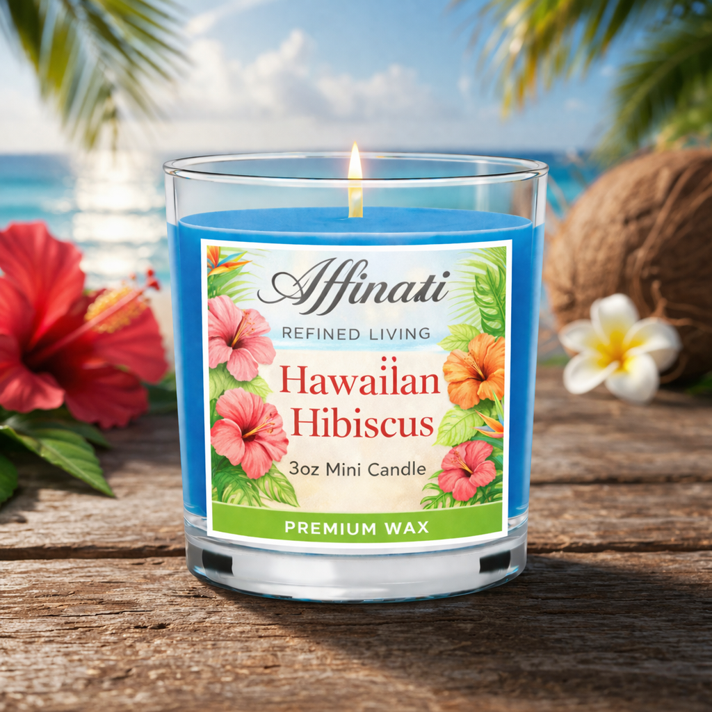 Hawaiian Hibiscus Mini Candle