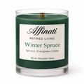 Winter Spruce Wooden Wick Candle – Luxury 10 oz Soy Blend | Affinati