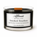 Smoked Bourbon Wooden Wick Candle – Luxury 13 oz Soy Blend | Affinati
