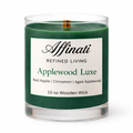 Applewood Luxe Wooden Wick Candle – Luxury 10 oz Soy Blend | Affinati