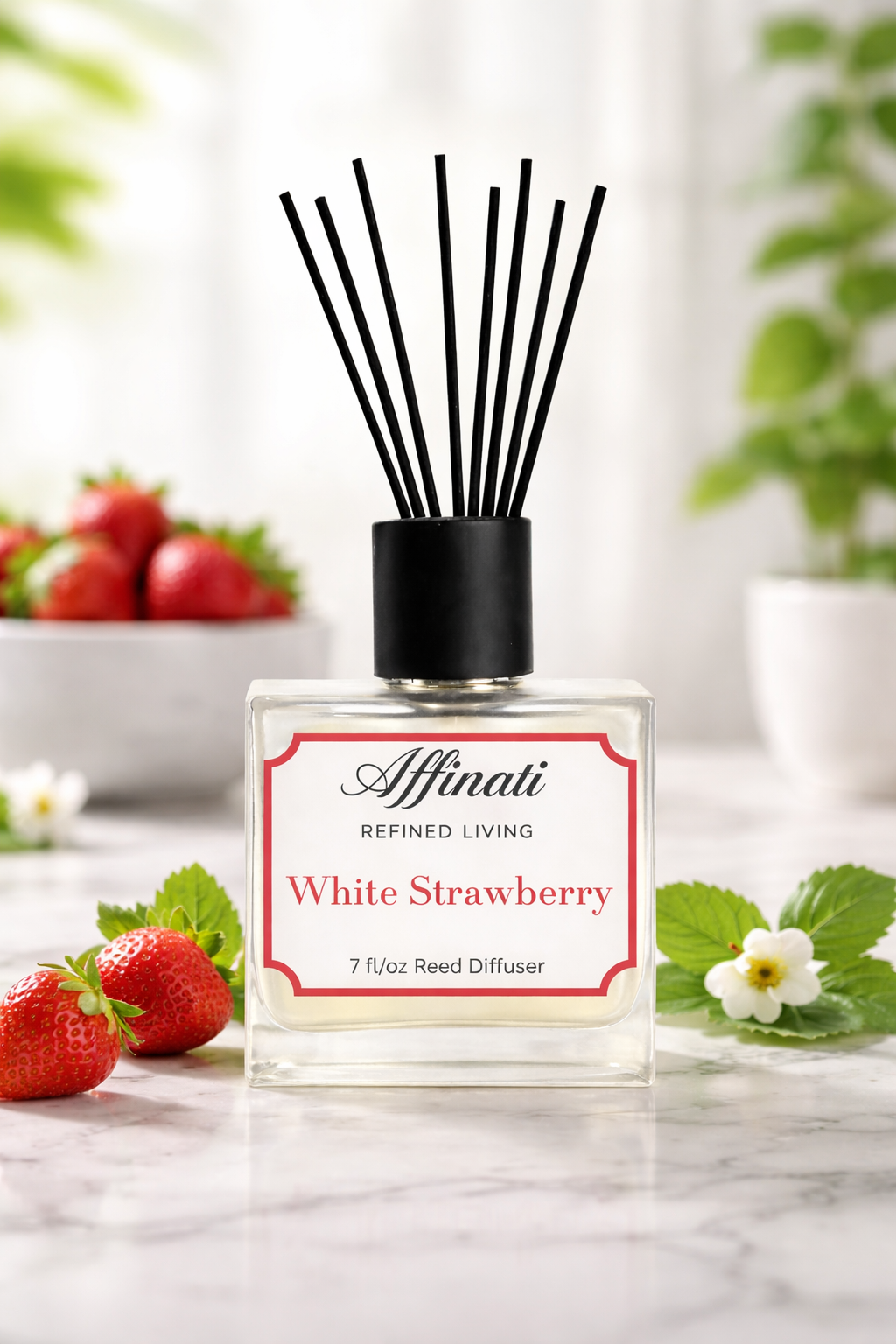 White Strawberry Reed Diffuser