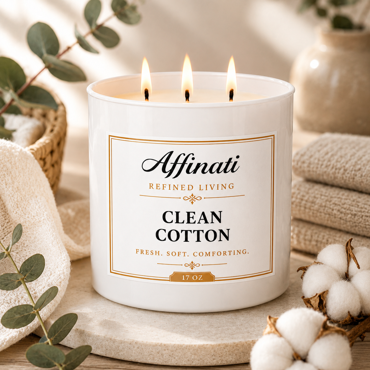Clean Cotton 3-Wick Candle
