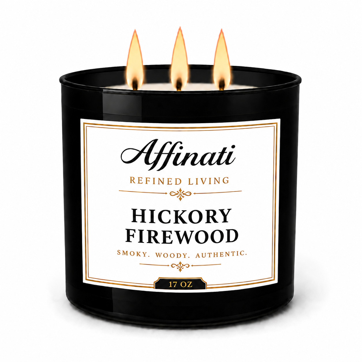 Hickory Firewood 3-Wick Candle
