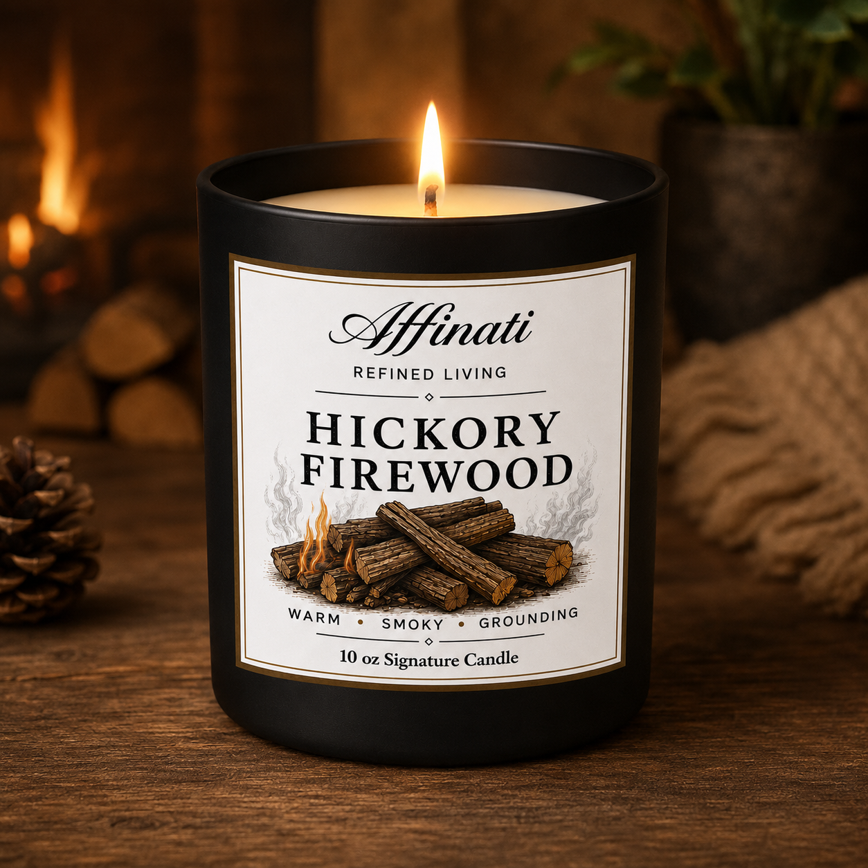 Hickory Firewood Signature Candle