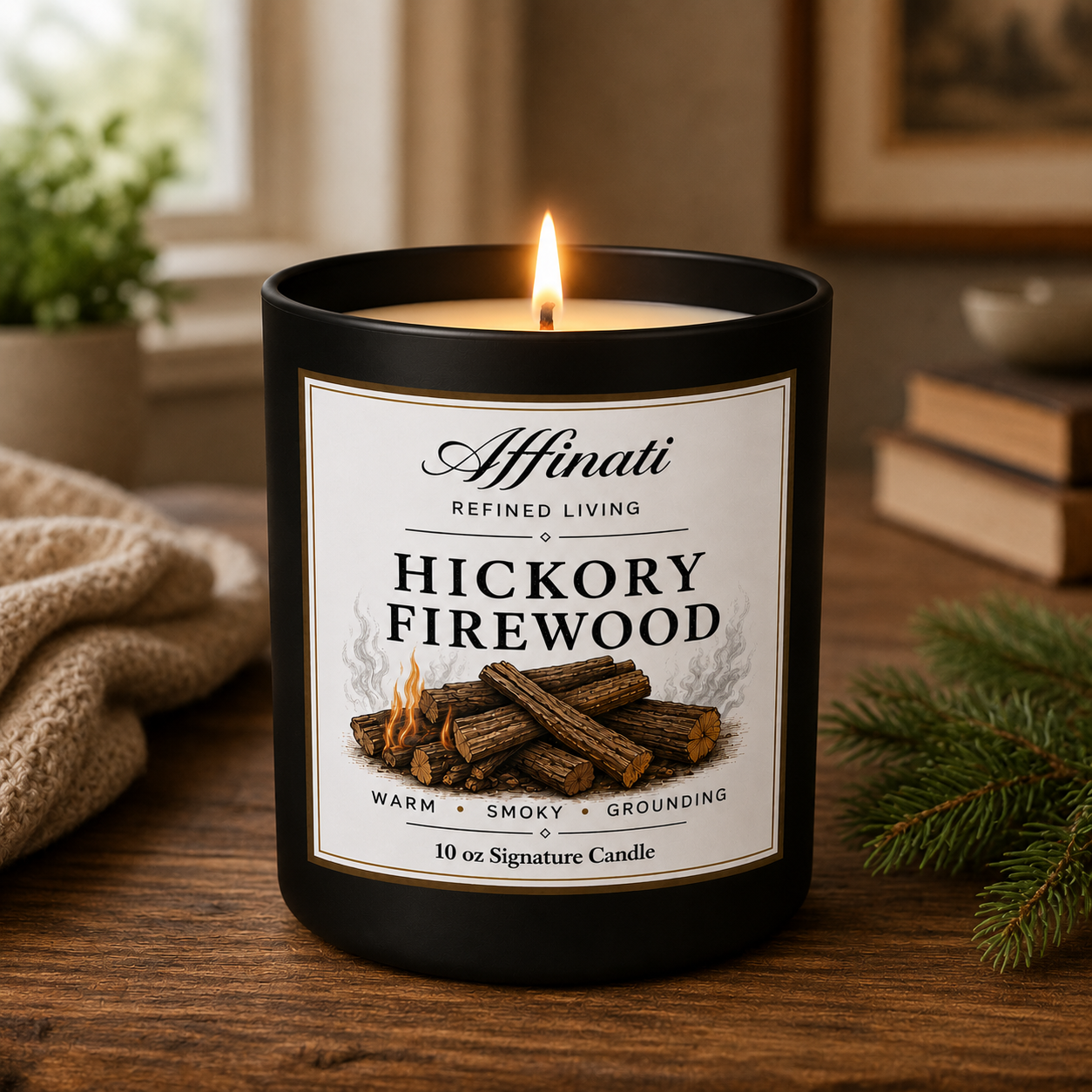 Hickory Firewood Signature Candle