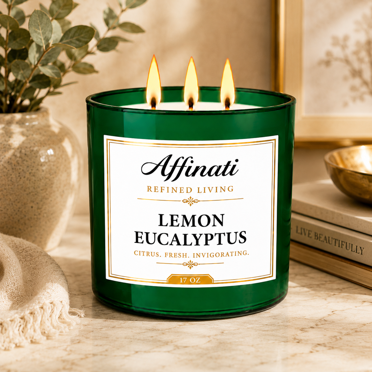 Lemon Eucalyptus 3-Wick Candle