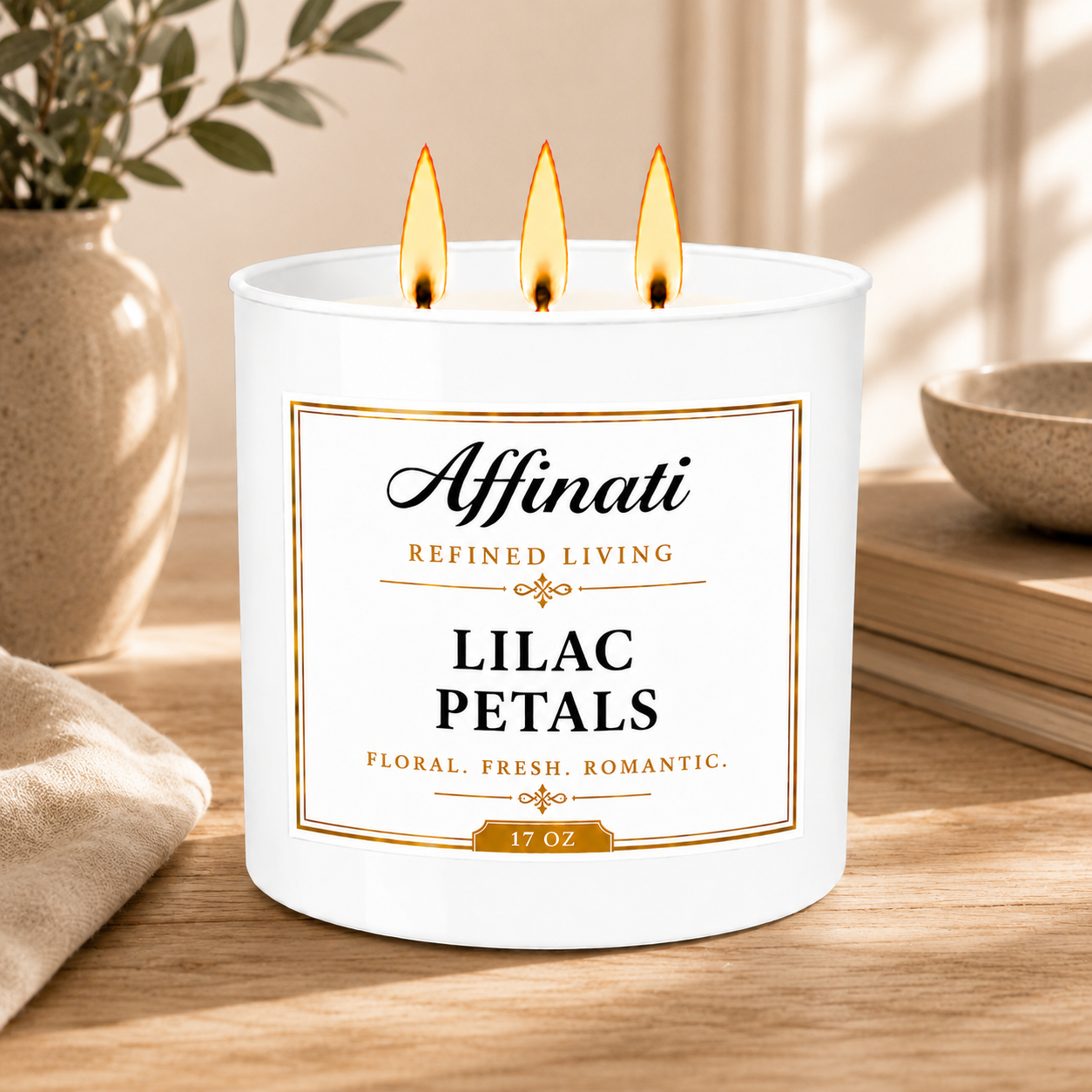 Lilac Petals 3-Wick Candle