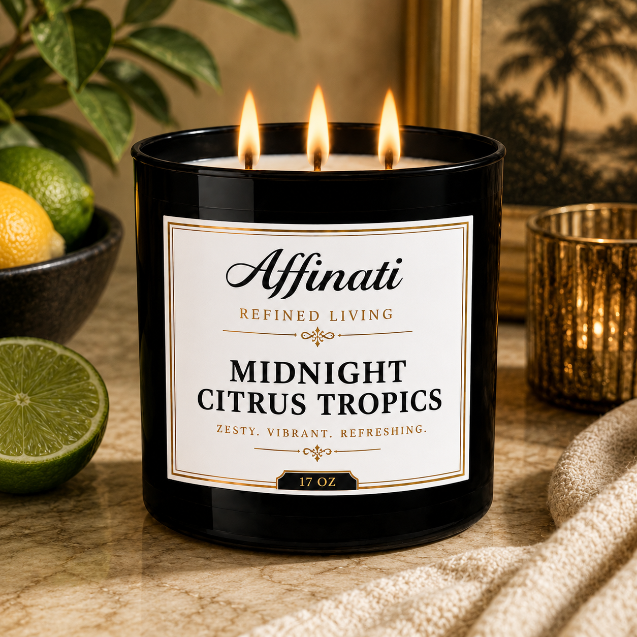 Midnight Citrus Tropics 3-Wick Candle