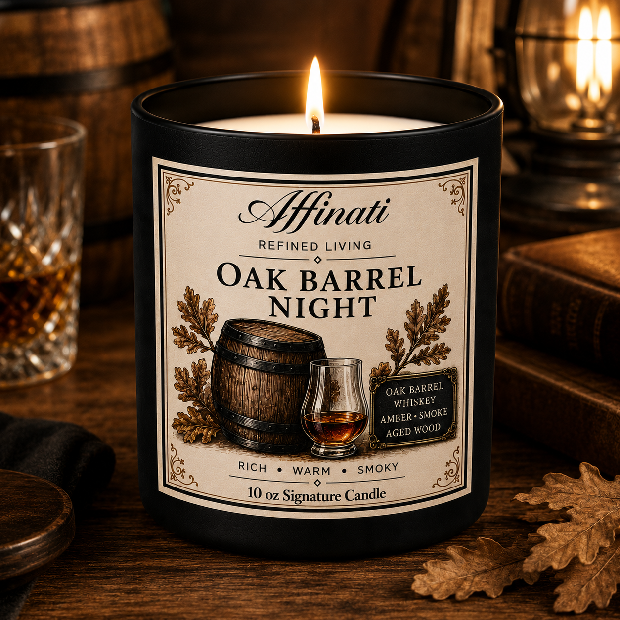 Oak Barrel Night Signature Candle
