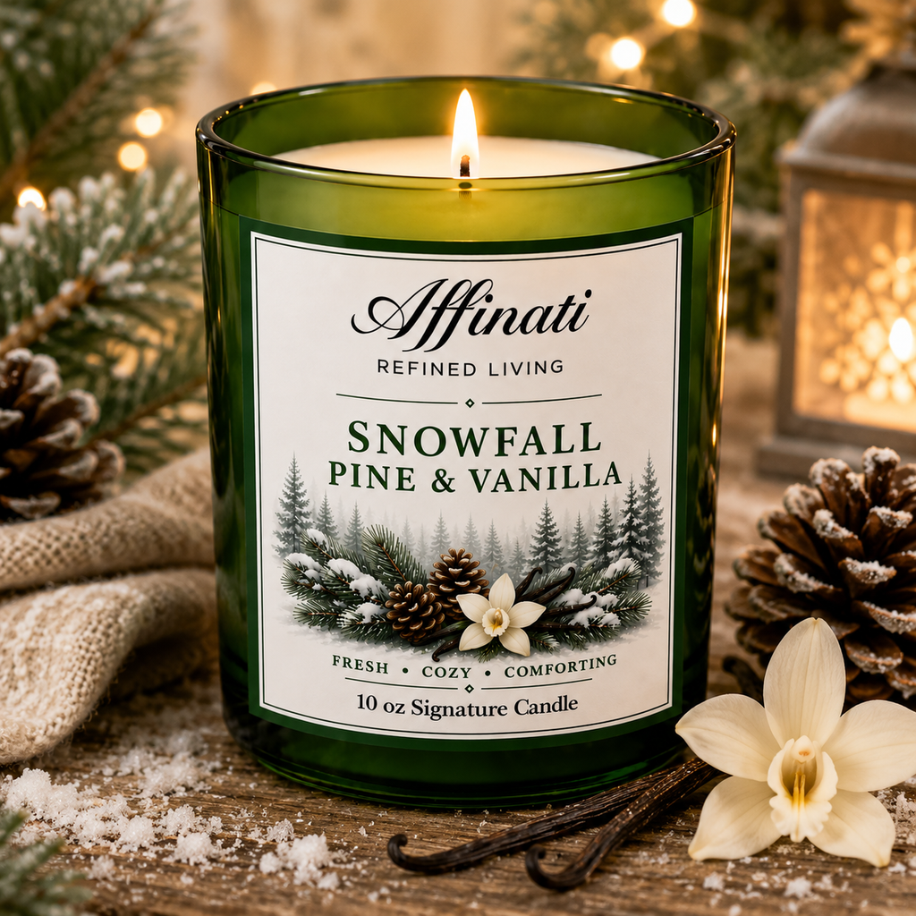 Snowfall Pine & Vanilla Signature Candle