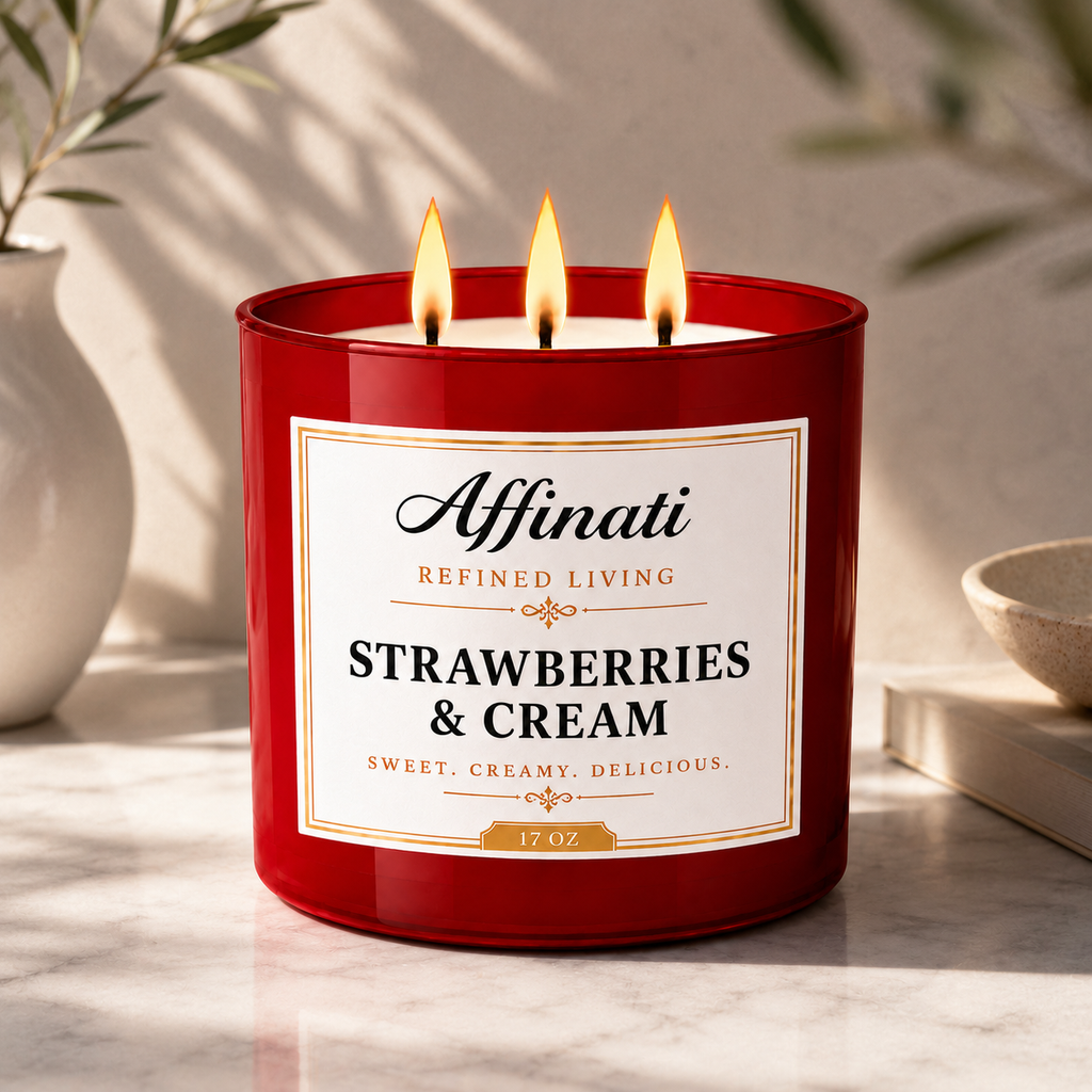 Strawberries & Cream 3-Wick Candle