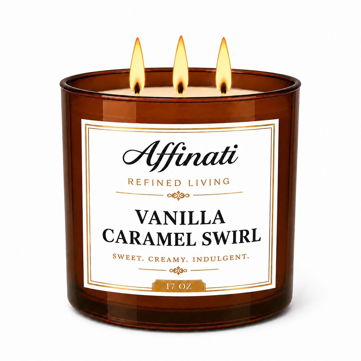 Vanilla Caramel Swirl 3-Wick Candle