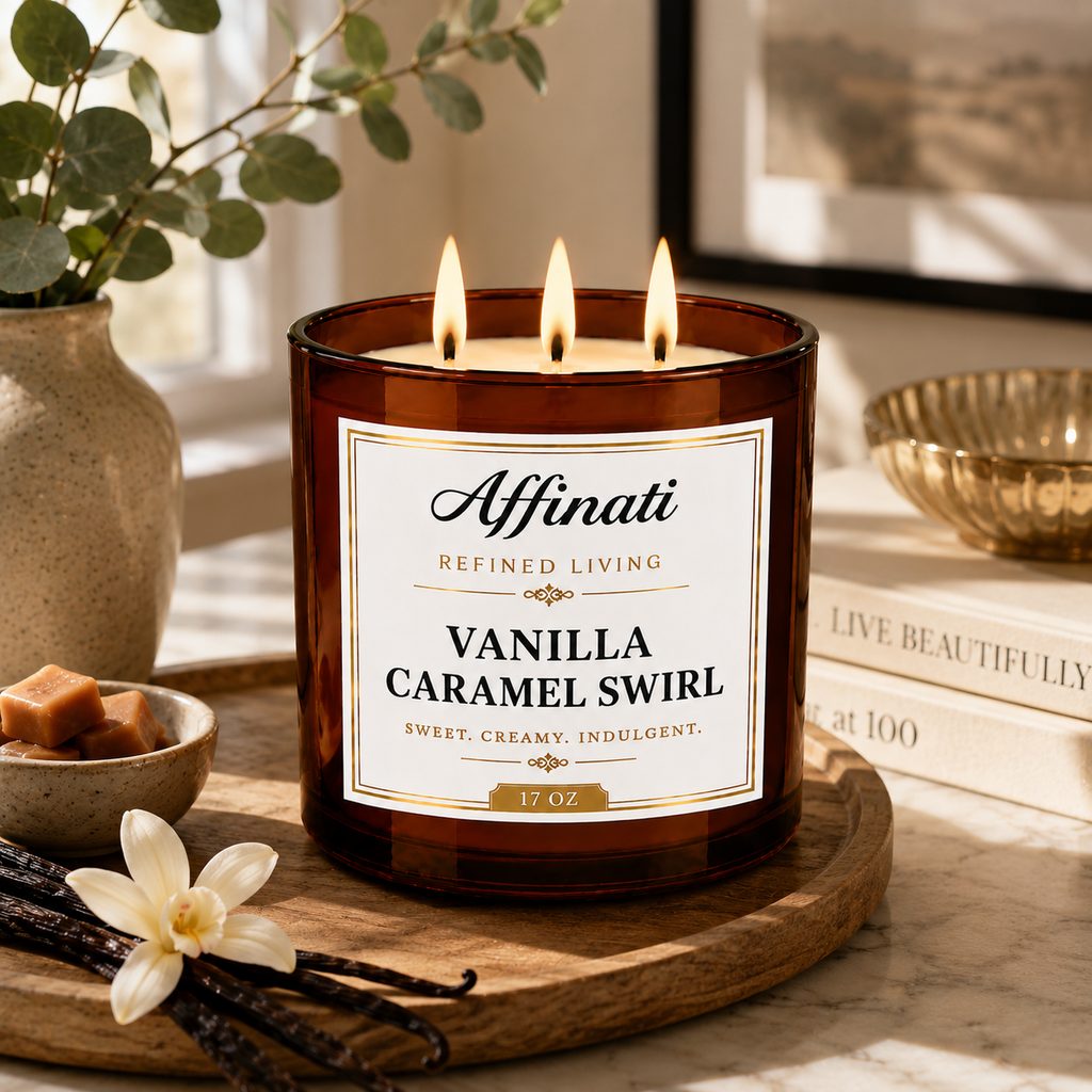 Vanilla Caramel Swirl 3-Wick Candle