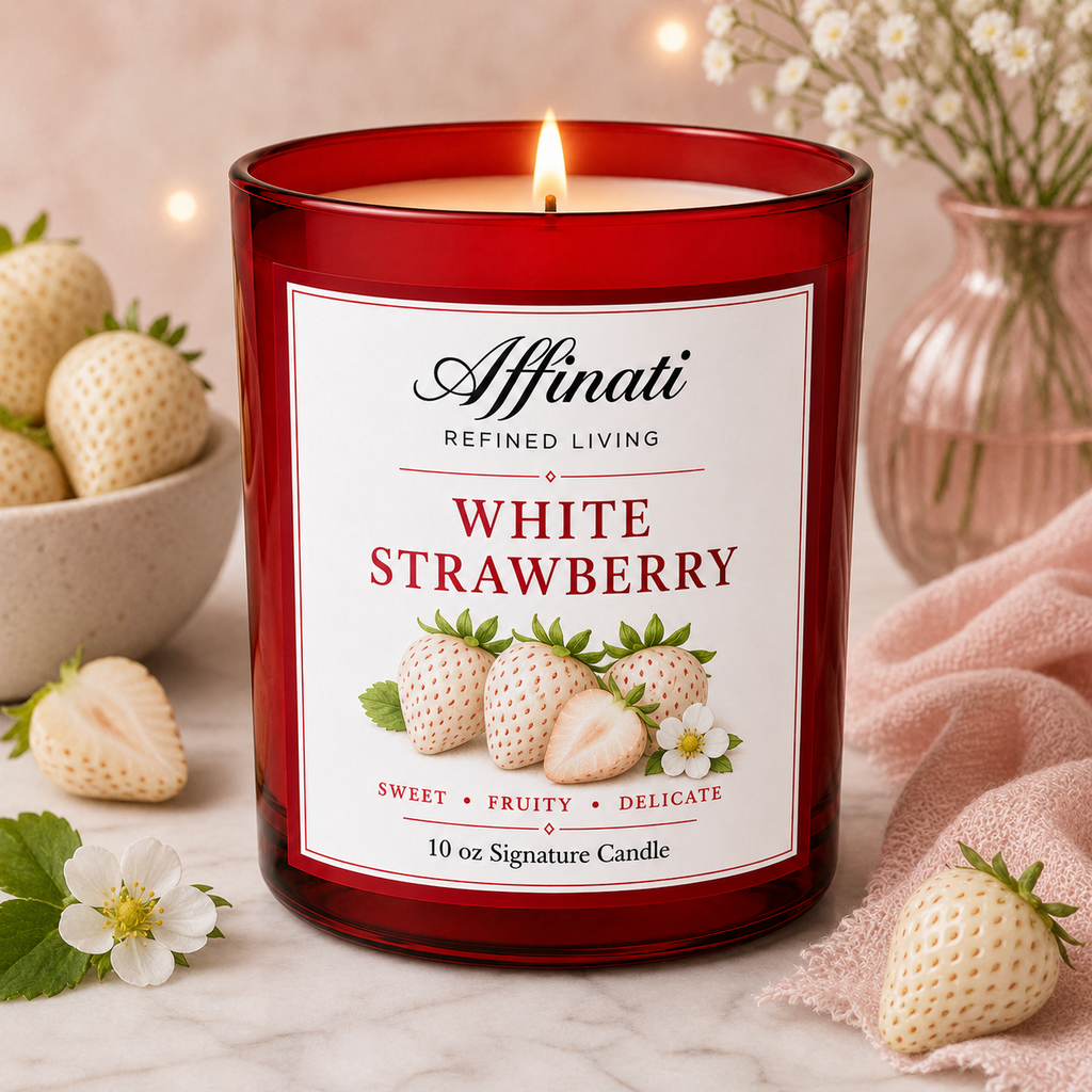 White Strawberry Signature Candle